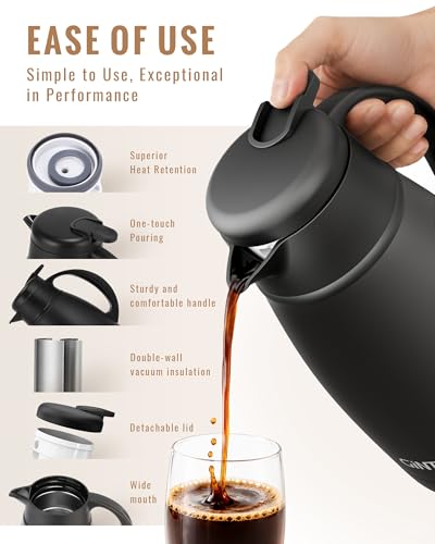 Insulated Coffee Carafe 34 Oz (Black / 34 oz)