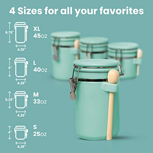4 Piece Ceramic Kitchen Canisters Set (4 Count)
