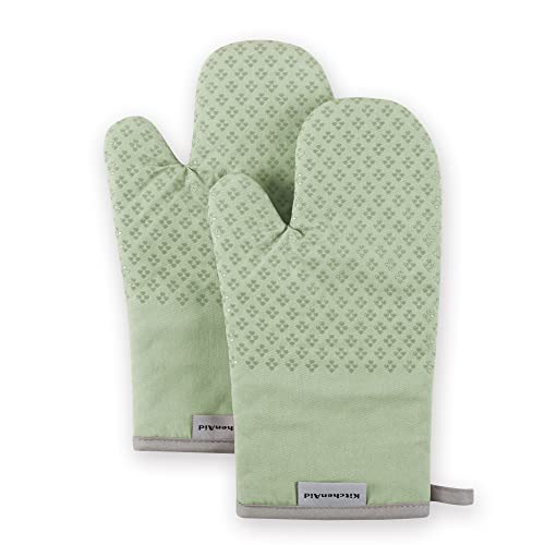 Asteroid Oven Mitt Set (7"x12.5" / Pistachio Green)