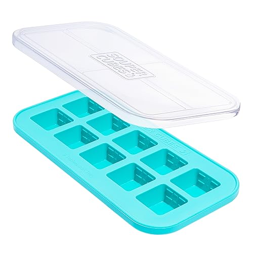 2 Tbsp Silicone Freezer Mold with Lid (1-Pack / Aqua)