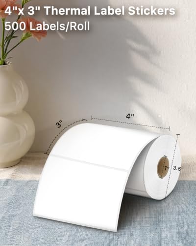 4x3 Inch Thermal Labels (4"x3" / White)