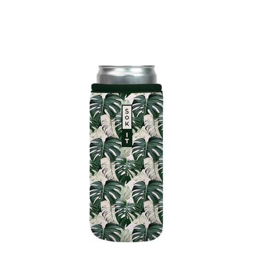 CanSok Sleeve for Beer & Soda Insulated Neoprene Cover (Island Escape / 12oz Slim Can Sleeve)