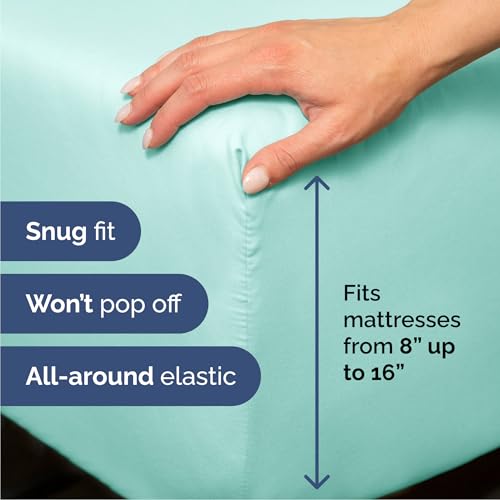 Queen Size 4 Piece Sheet Set (22 - Spa Blue / Queen)
