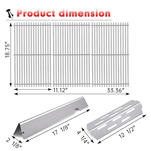 Grill Grates Flavorizer Bars Parts for Weber Genesis II E (silver 2)