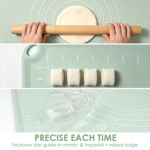 Silicone Pastry Mat (Light Green / 23.6"L x 15.7"W)