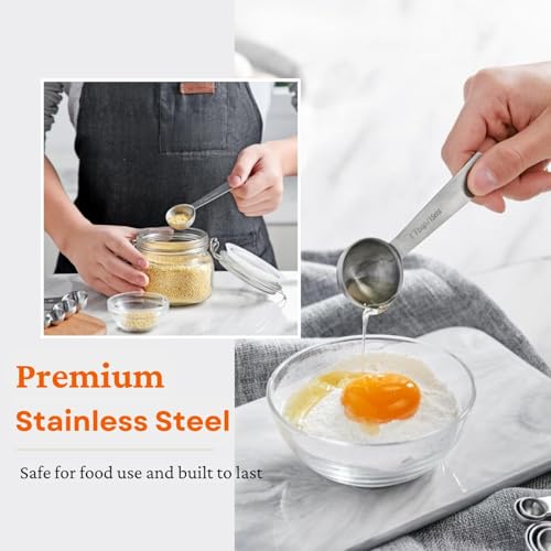 30PCS Measuring Cups and Spoons Set (Silver / 30PCS Set)