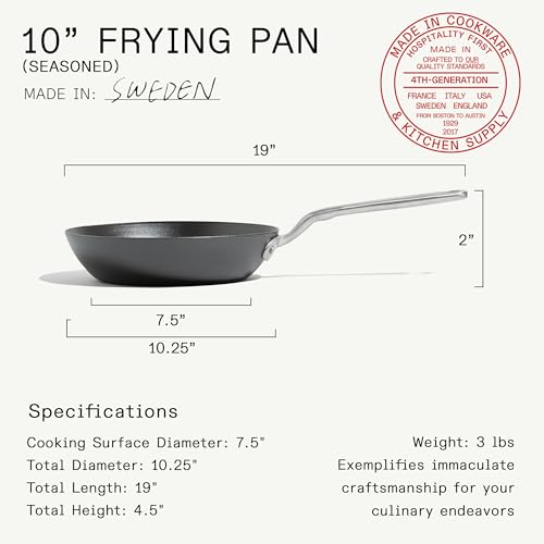 Cookware Seasoned 10" Carbon Steel Frying Pan (10" Seasoned Carbon Steel Pan)