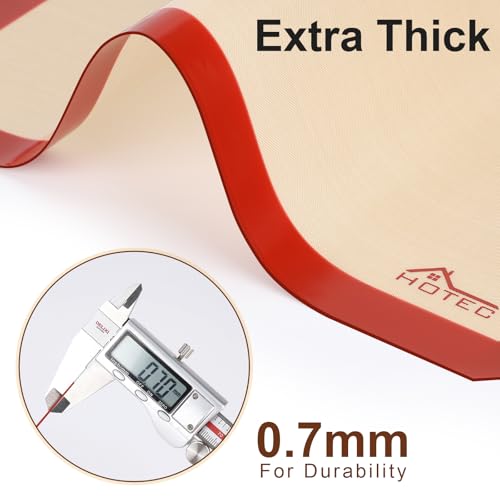 Silicone Baking Mats 3 Pack (3pcs: Red 0.7MM)