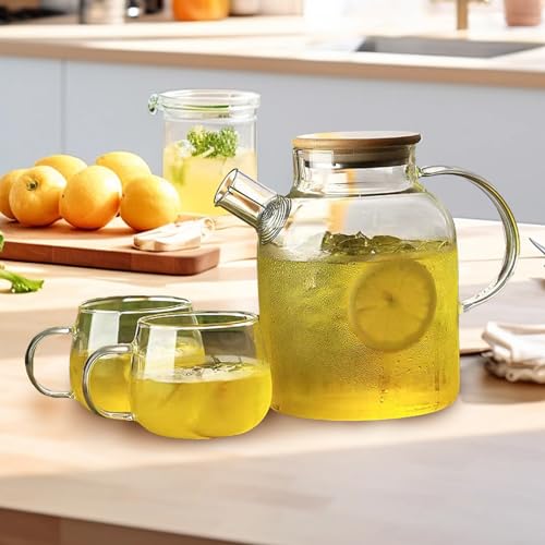 Glass Teapot Stovetop and Microwave Safe Glass Borosilicate Teapot