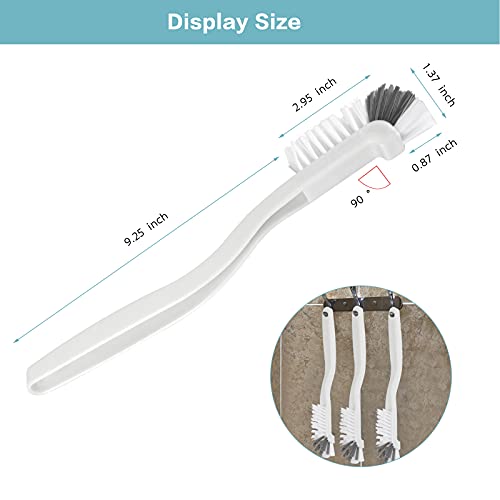 8 Pcs Dish Brush Bottle Bathroom Scrub Brushes Kitchen Cleaning Brush Right Angle Kitchen Brush Sink Household Pot Pan Edge Corners Tile Lines Brush with Stiff Bristles (8 Count)