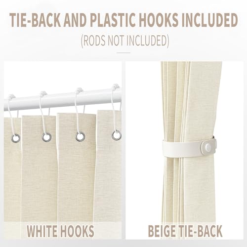 Closet Curtains for Bedroom Closet Door (Butter Cream / 52"W x 78"L (Pack of 1))