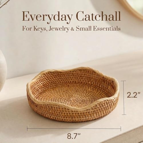 Small Rattan Bread Basket (Small - Natural)