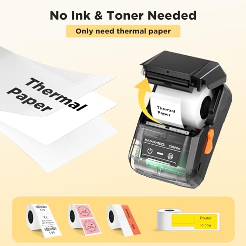 T50M Pro Bluetooth Label Maker Machine with 3 Tapes