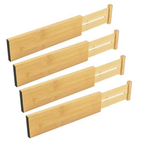 Bamboo Dresser Drawer Dividers (Natural / 3.2"H, Small)