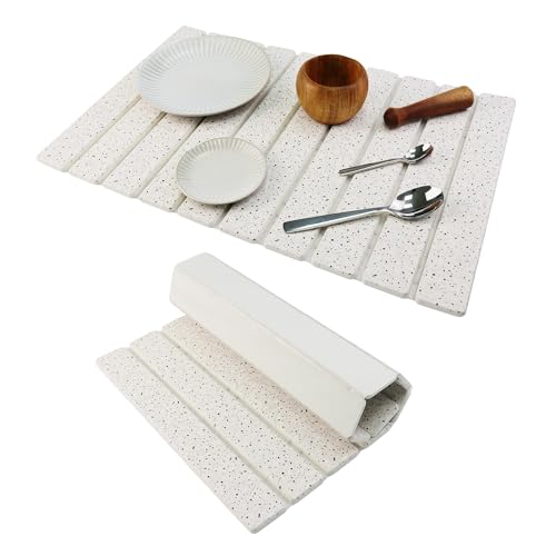 Large Stone Diatomaceous Dish Drying Mat (23.6 inches x 15.4 inches)
