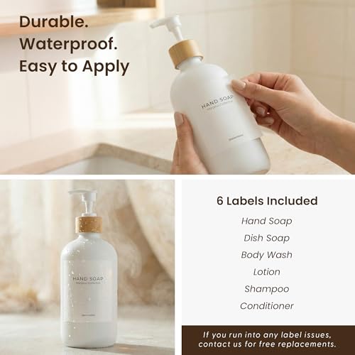 Soap Dispenser Set (White Bottles White Bamboo Pumps)