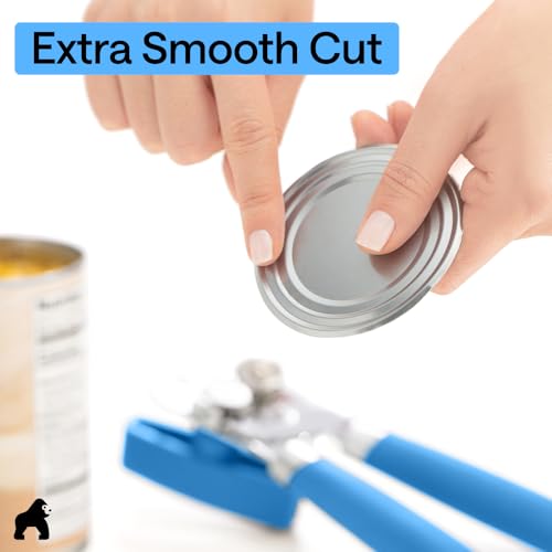 Upgraded Model Stainless Steel Manual Can Opener (Aqua)