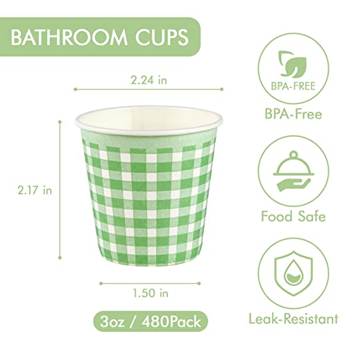 3 oz Paper Cups (480-Green&Blue&Pink)