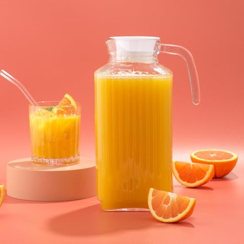 60oz Glass Pitcher with Lid (60 Ounces)