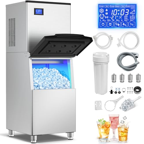500 lbs High Output Commercial Ice Machine Freestanding Self