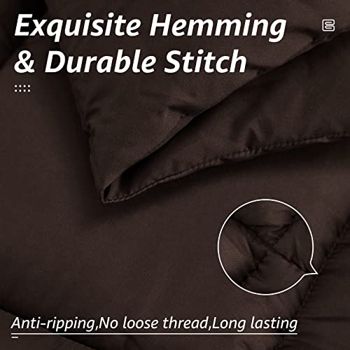 All Season Full Size Bed Comforter (Brown / Full（82*86）)