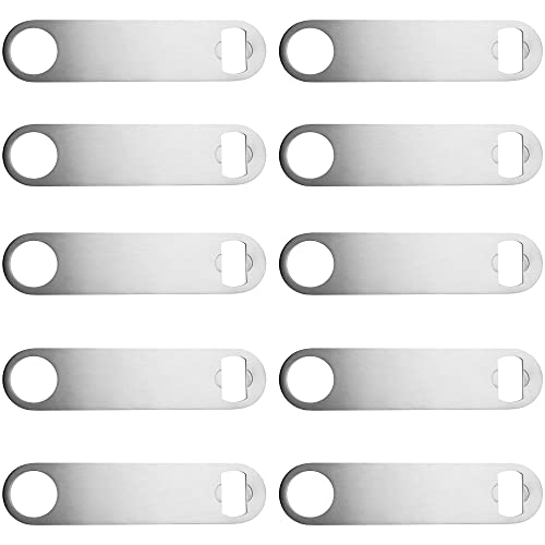 Stainless Steel Beer Bottle Openers Set of 10 (10 Count)