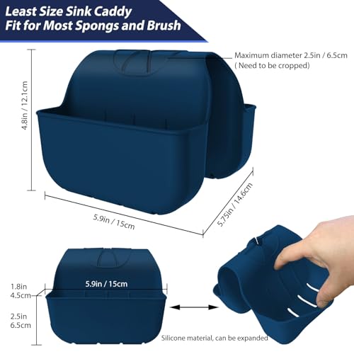 Sponge Holder for Kitchen Sink (Navy Blue)