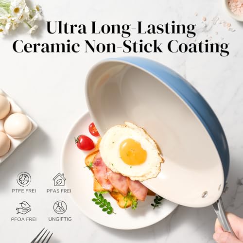 Nonstick Frying Pan Skillet (11 Inch / Blue)