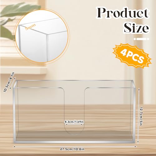 4Pack Acrylic Countertop Paper Towel Dispenser (4 Count)