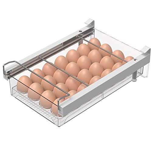 Large Refrigerator Drawer with Removable 28 Grid Egg Tray