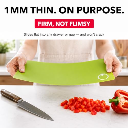 Plastic Cutting Boards for Kitchen (Vibrant)