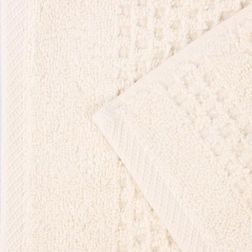 Playa Zero Twist Cotton Medium Weight Small Towels (12 Piece Washcloth / Ivory)