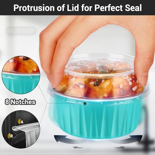 Aluminum Baking Cups with Lids (Blue / 30pcs)