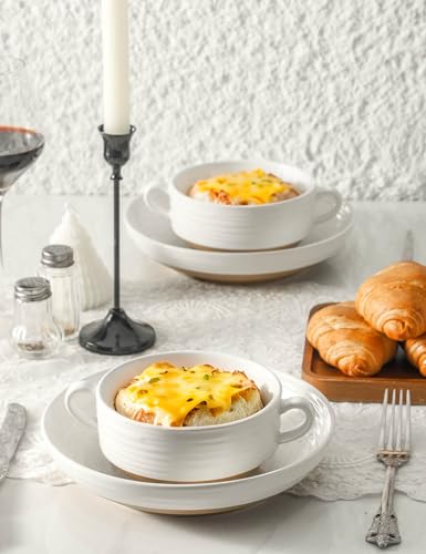 French Onion Soup Bowls (White / 20oz - 4pcs)