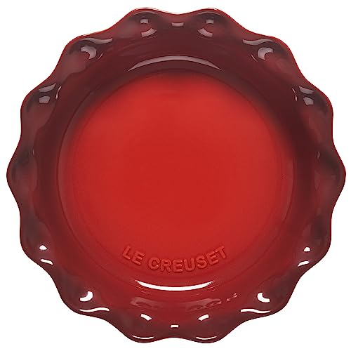 Stoneware Heritage Fluted Pie Dish (Cerise)
