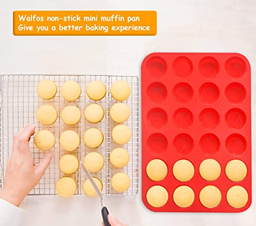 Silicone Cupcake Pan Set (Muffin Pan / 2 Pcs: 24 Cups, Mini)