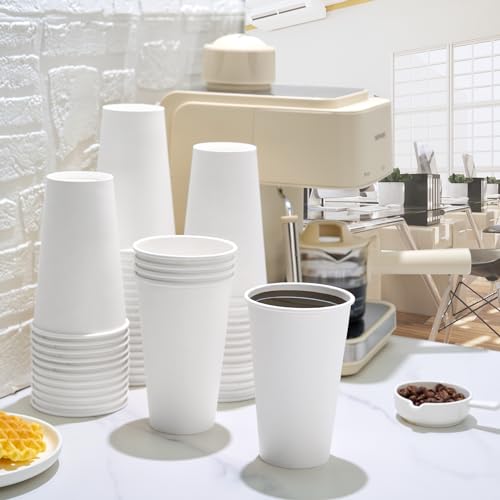 1000 pack Paper Cups 16 oz (white-16oz)