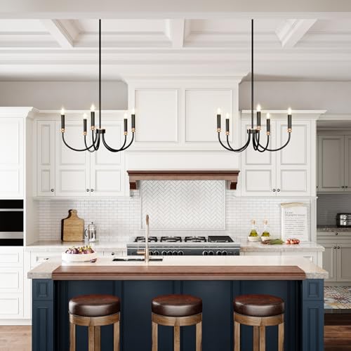 Modern Black Chandelier (Farmhouse Modern)