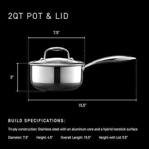 2QT Hybrid Nonstick Saucier with Lid