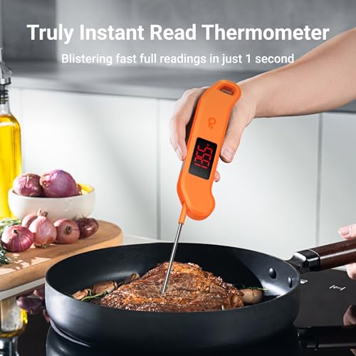 1 Sec Professional Digital Meat Thermometer (Orange)