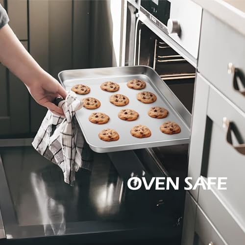 Non Toxic 16x12IN Stainless Steel Baking Sheet Jelly Roll Pan (16x12IN)