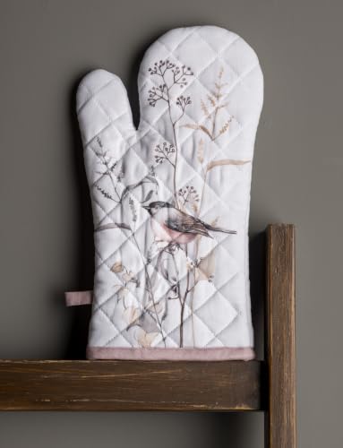 Maison d'Hermine Oven Gloves 100% Cotton Oven Mitt (058 - Meadow Florals - Brown / 7.5" x 13" (Oven Mitt))