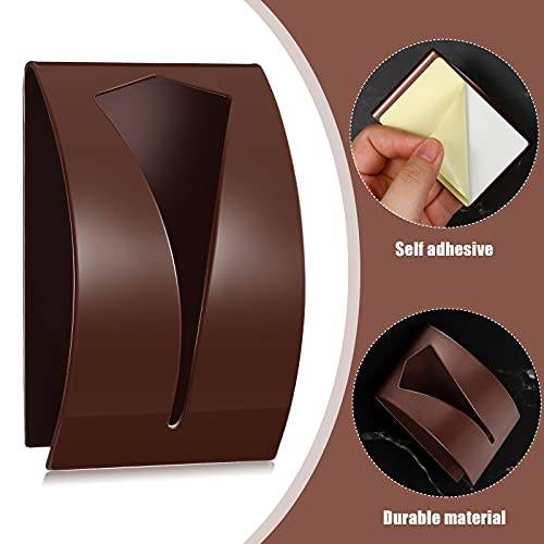 4 Pcs Self Adhesive Kitchen Towel Hook Holder (Brown)