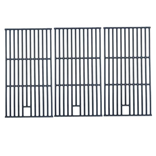 C6522C(3-Pack) 19 1/4" Cast Iron Cooking Grid Grates Replacement for Brinkmann 810-8500-S, 810-8501-S, 810-8502-S, Charmglow 720-0396, 720-0536, 720-0578, 810-8500-S (3-Pack Cast Iron)