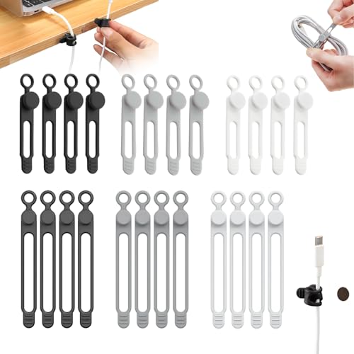 24pcs Silicone Cable Ties
