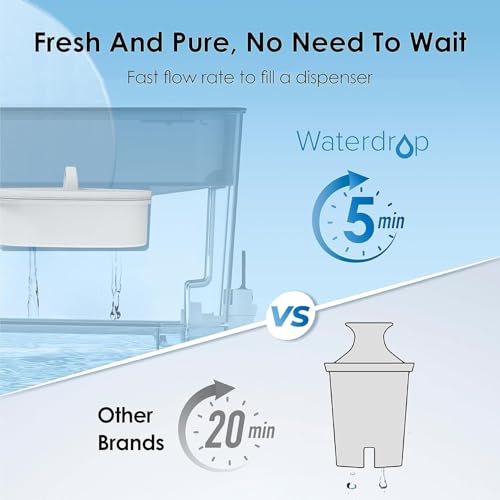 WFD 22L Water Filter Dispenser with 4 Filters (Black)