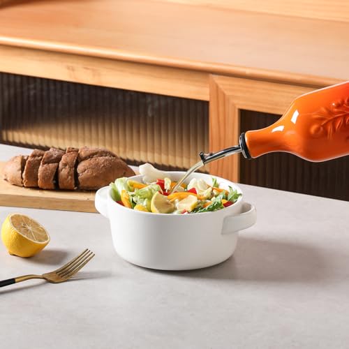 Sweejar Large Olive Oil Dispenser Bottle with Spout (Gradient Orange / Patterned styles)