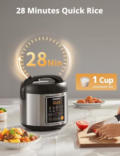 Small Rice Cooker with 10 (4 Cups Uncooked_10 Presets)
