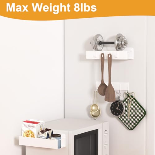 4 Pack Magnetic Spice Rack for Refrigerator (White / 4Pack-1)