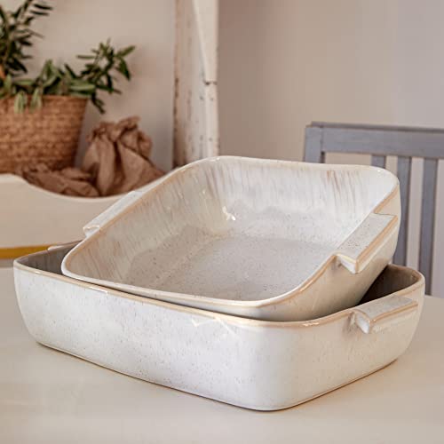 Ceramic 16" x 10.75" Rectangular Baker (Eivissa Sand Beige / 16" Rectangular)